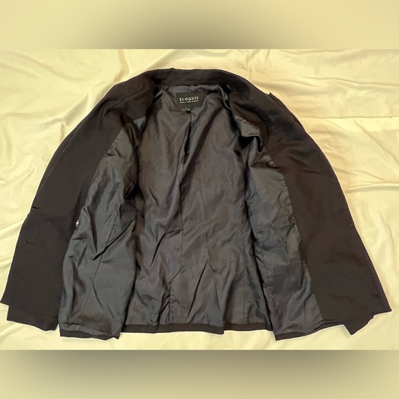 Eloquii Navy Double Breasted Blazer - Picture 2 of 8